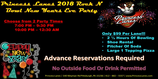 New Years Eve Party at Princess Lanes Bowling Center